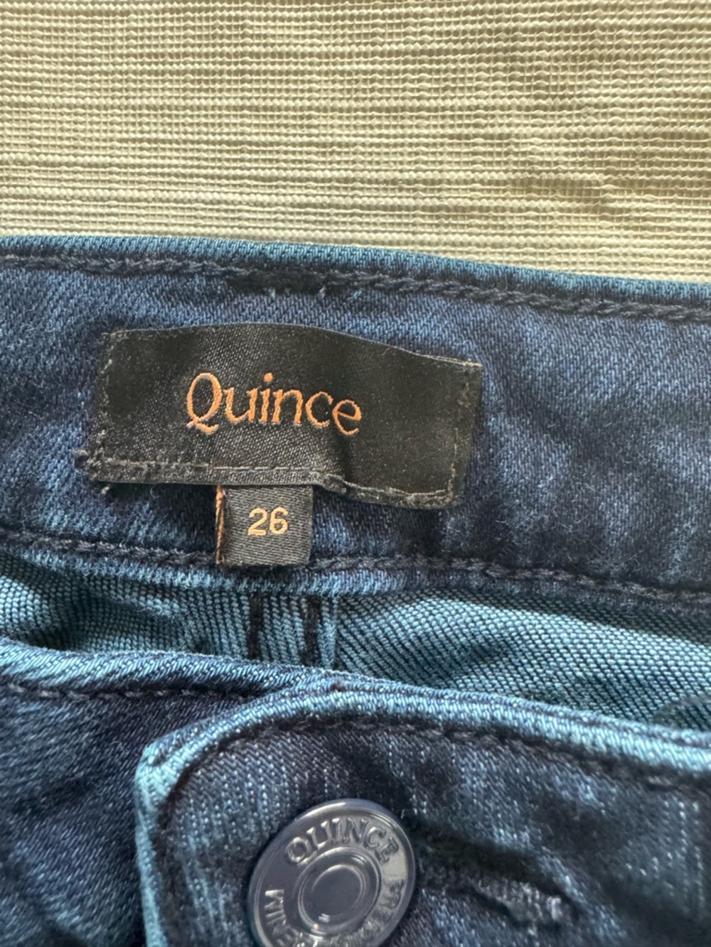 Quince Indigo Wide-Leg High-Rise Jeans 26 - Picture 3 of 8